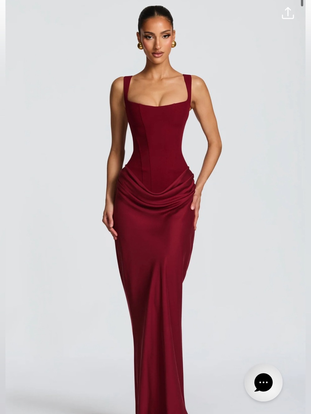 BABYBOO CORNELIA MAXI DRESS - BURGUNDY